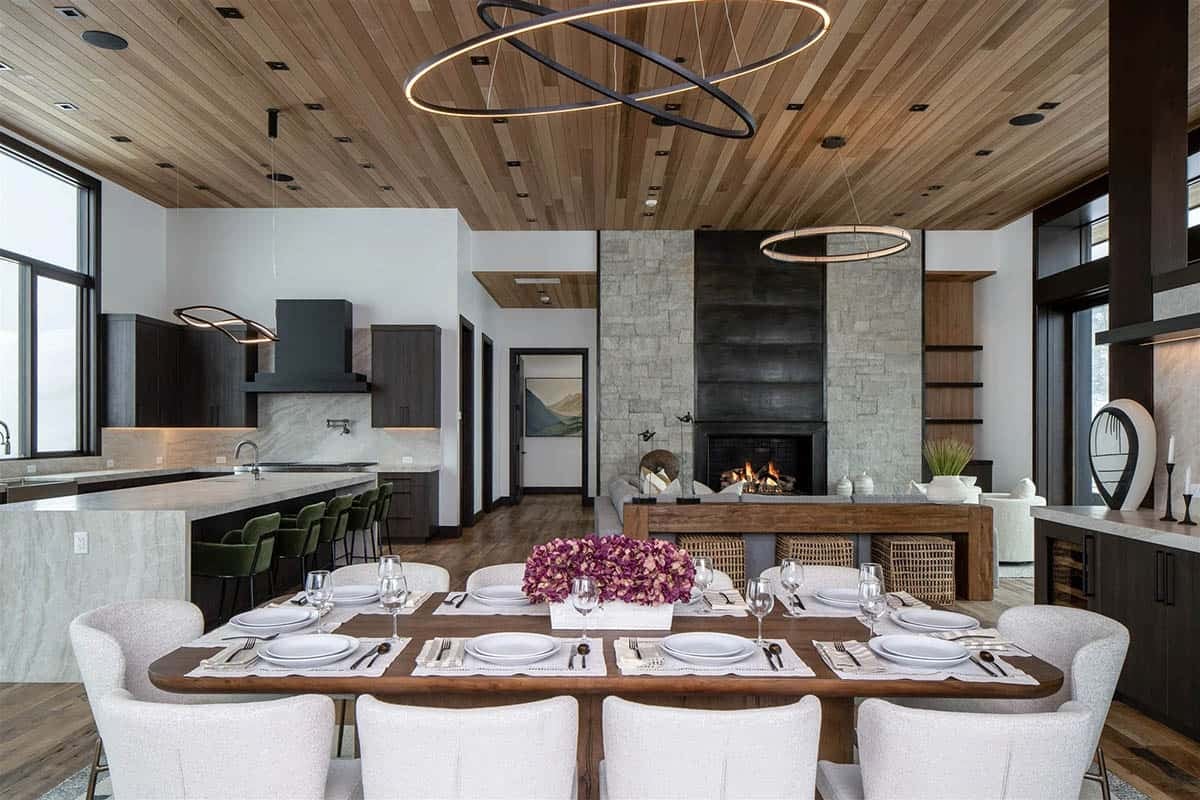 modern dining and living room