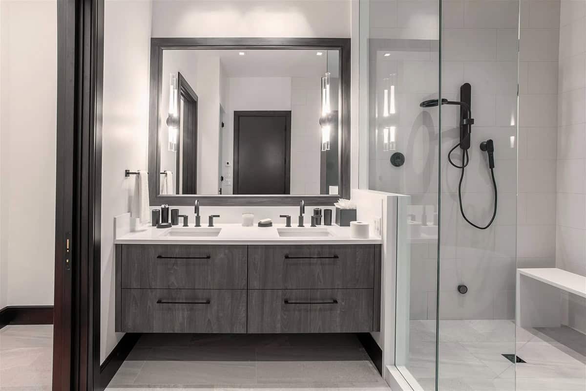modern guest bathroom vanity