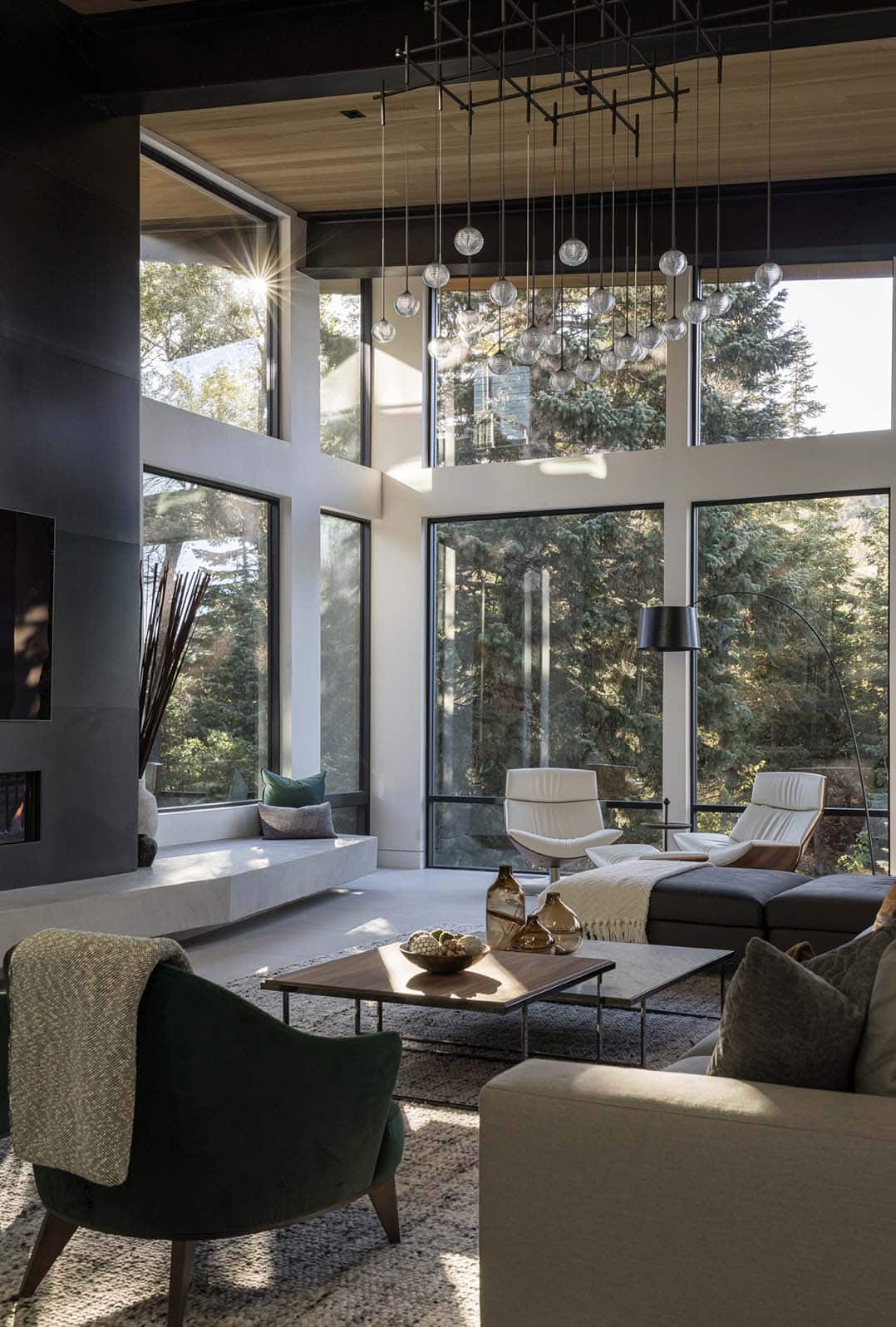 mountain modern style living room