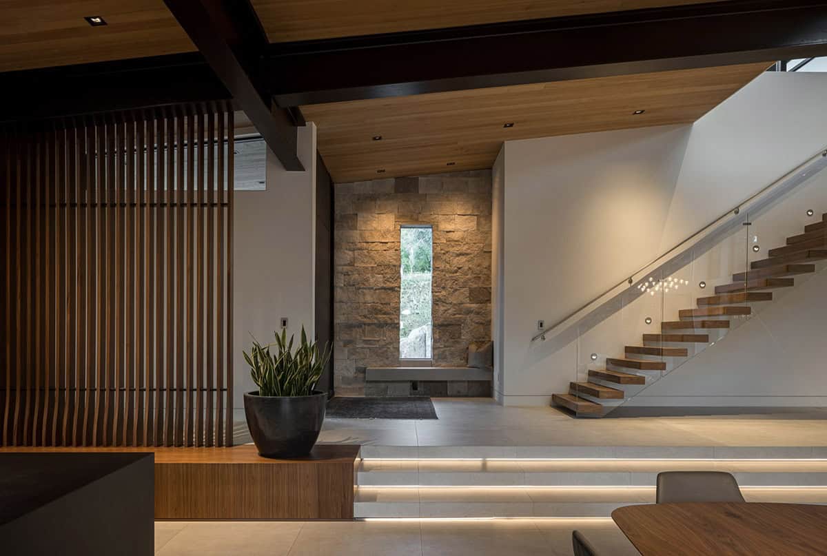 mountain modern style home entry