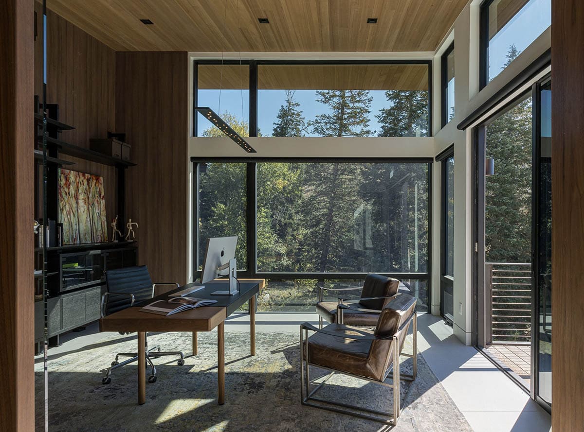 mountain modern style home office