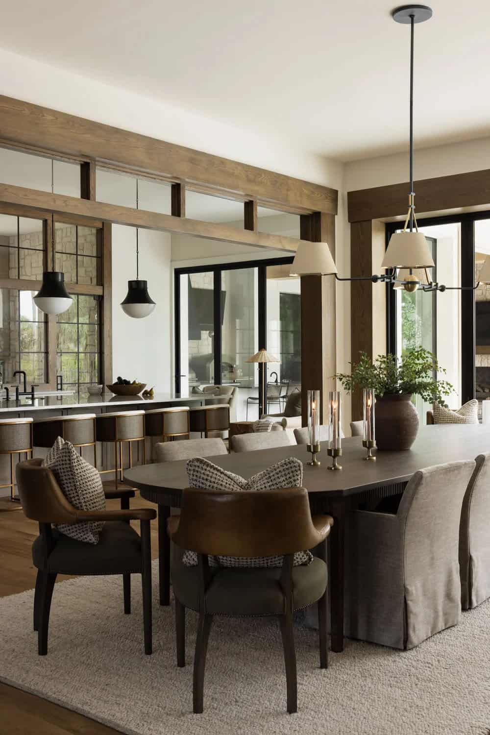 organic modern dining room