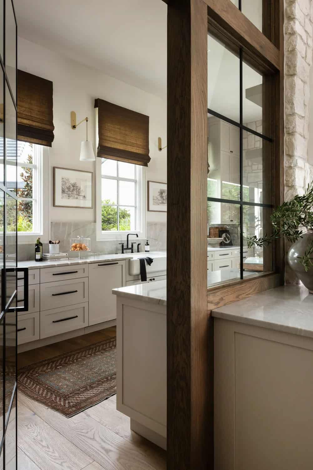 organic modern kitchen with a scullery