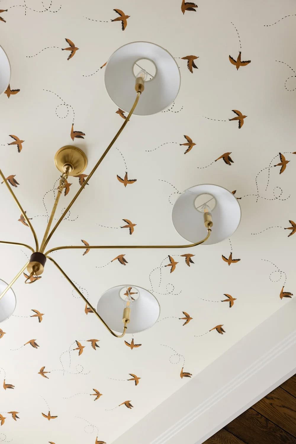 organic modern bunk bedroom ceiling light fixture detail