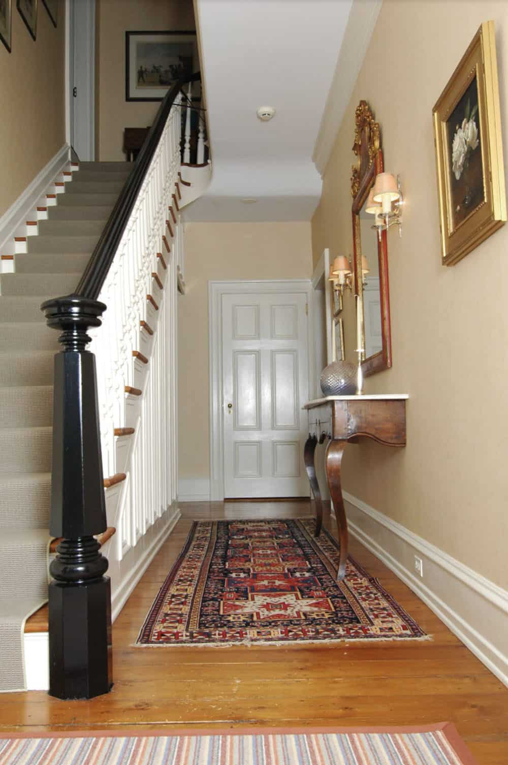Transitional Hall with a Staircase