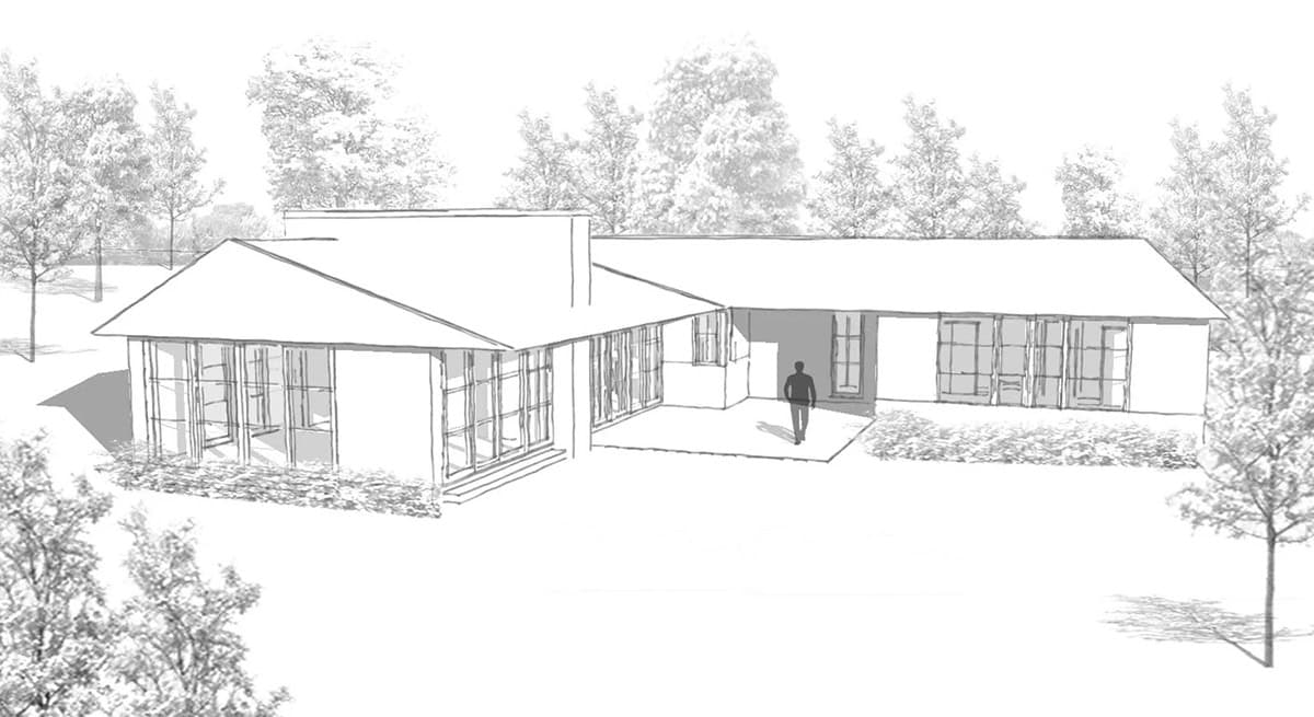 modern home sketch