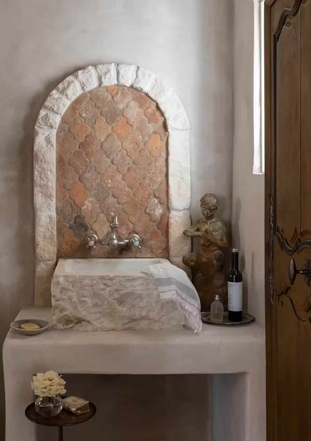 provencal-inspired home powder room