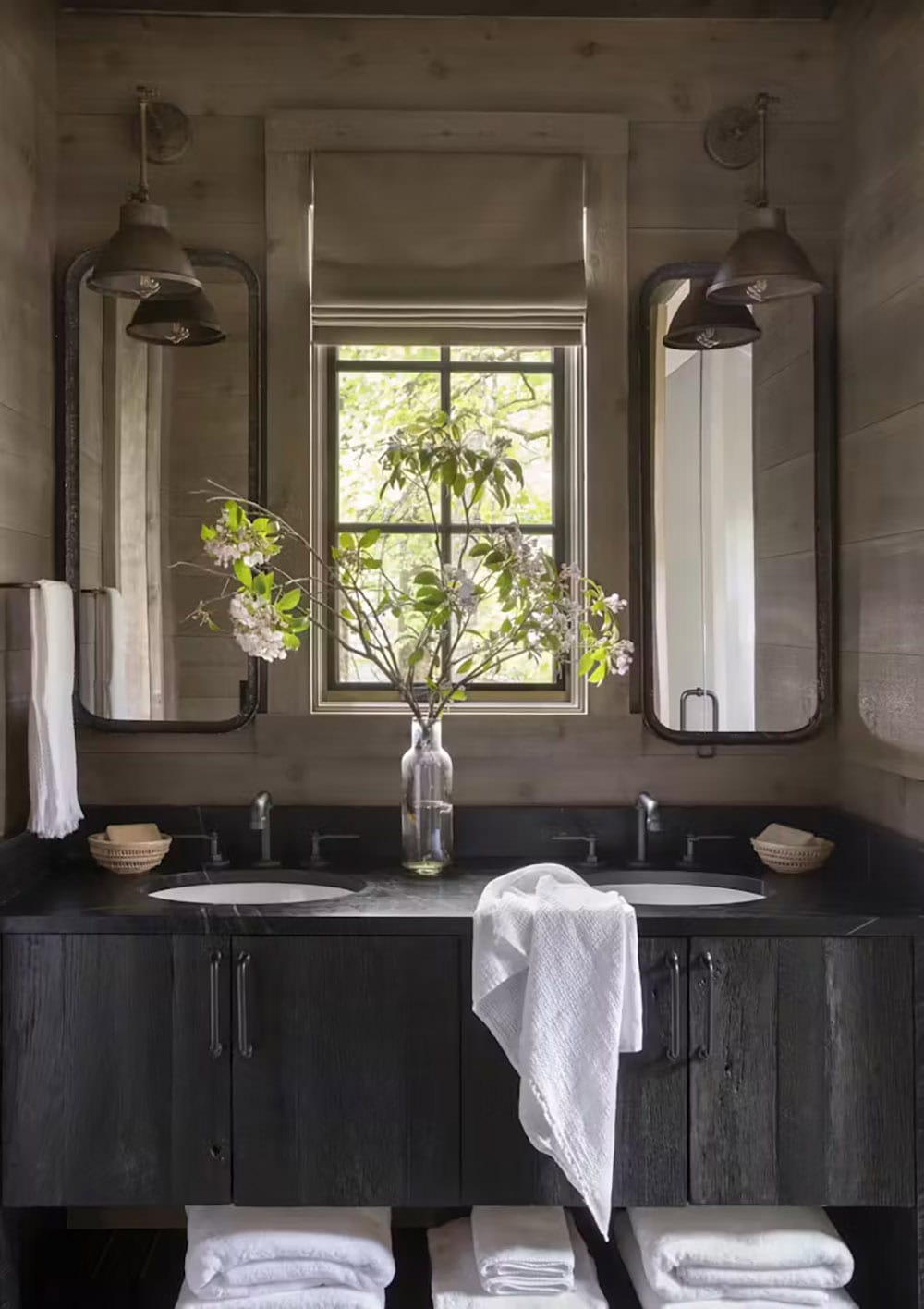 modern rustic bathroom
