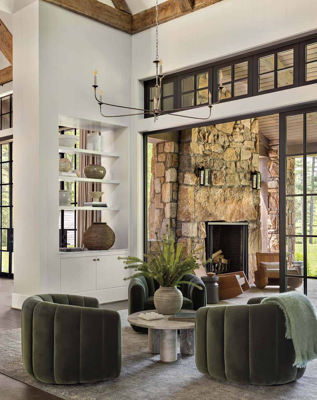 rustic modern sitting area