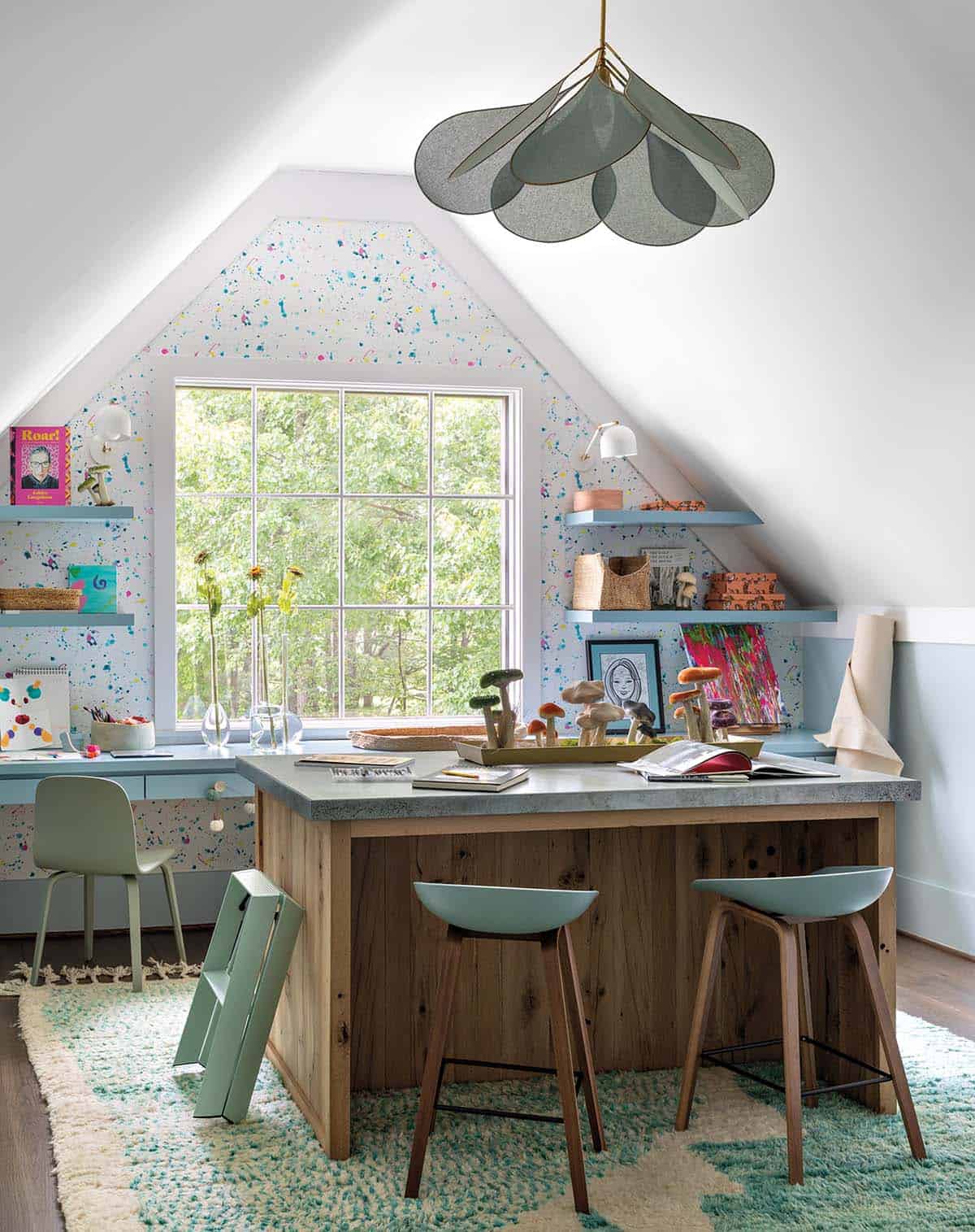 rustic modern craft room