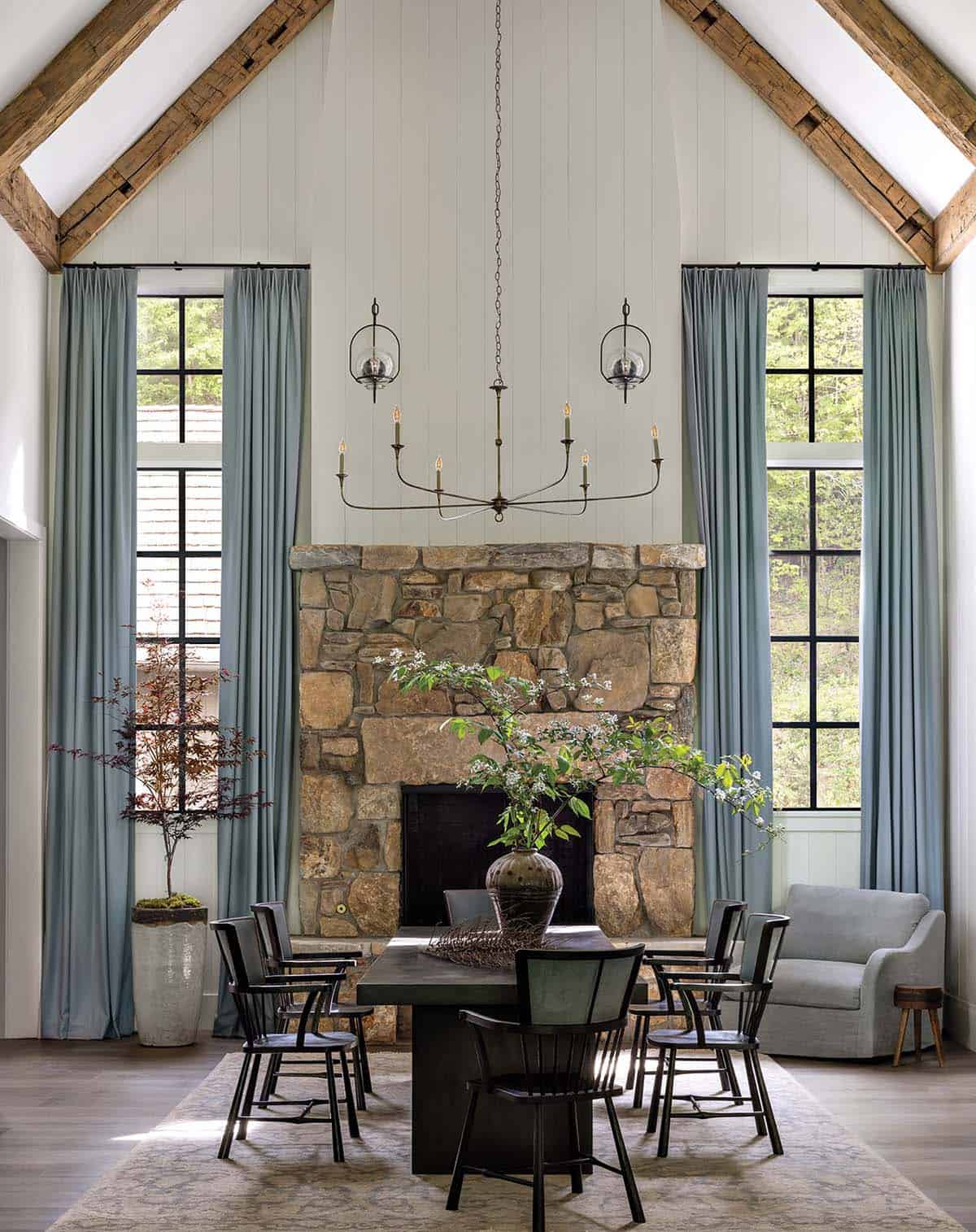 rustic modern dining room