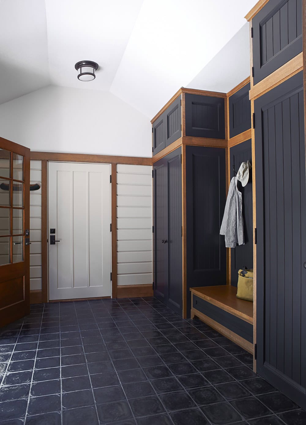 rustic mudroom