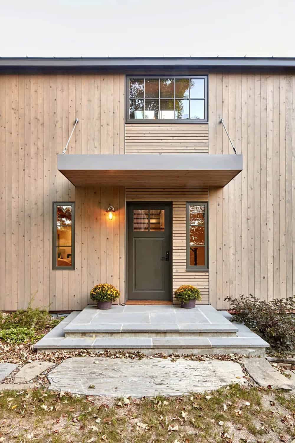 rustic modern farmhouse exterior entry