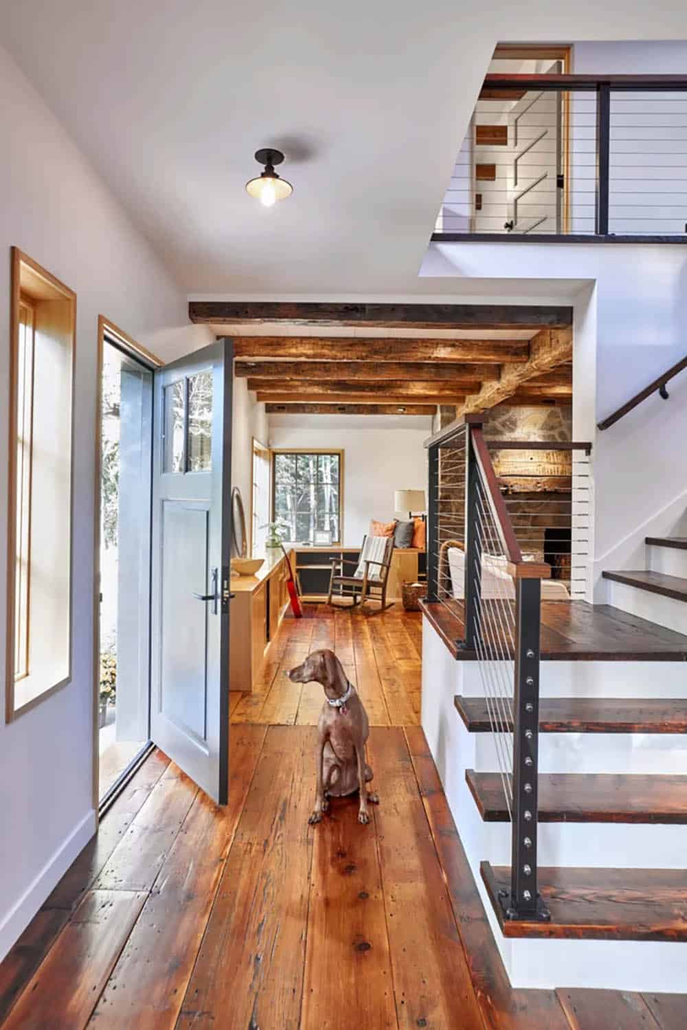 rustic modern farmhouse entry