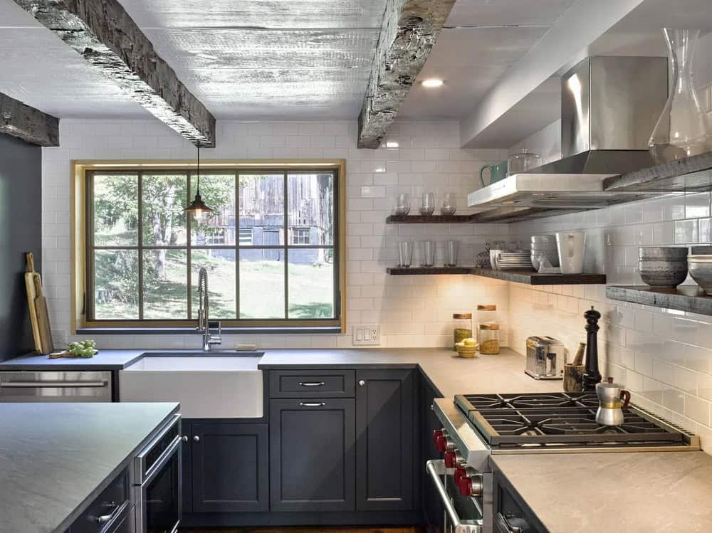 rustic modern kitchen