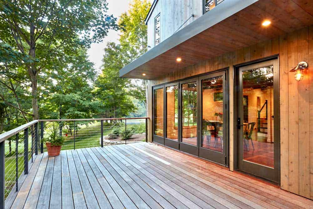 rustic modern farmhouse exterior deck