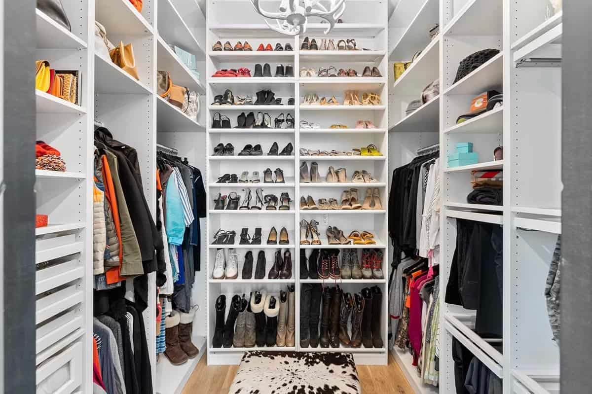 scandinavian modern walk-in closet
