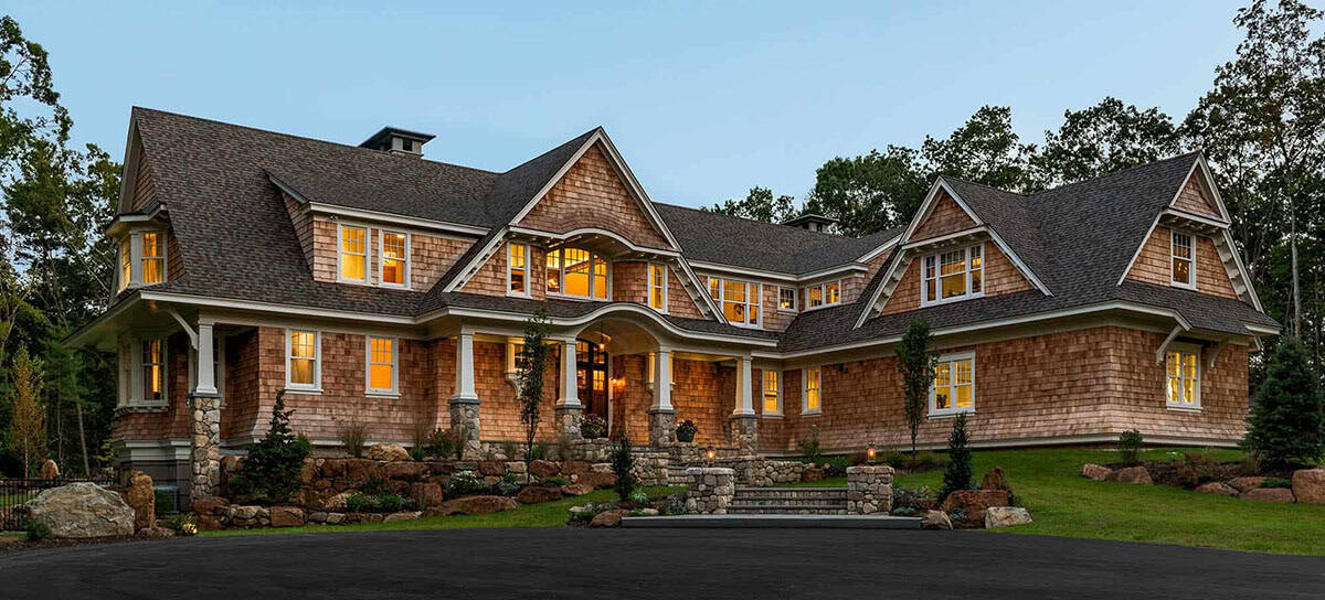 shingle style new england home exterior