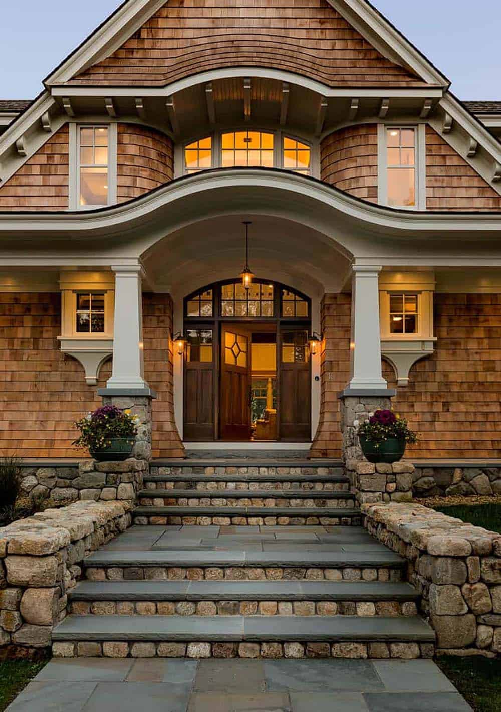shingle style new england home exterior