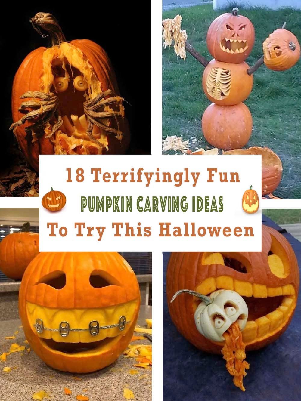 terrifyingly fun pumpkin carving ideas Halloween