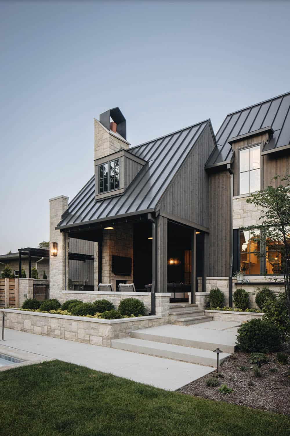 Transitional Style Home Exterior