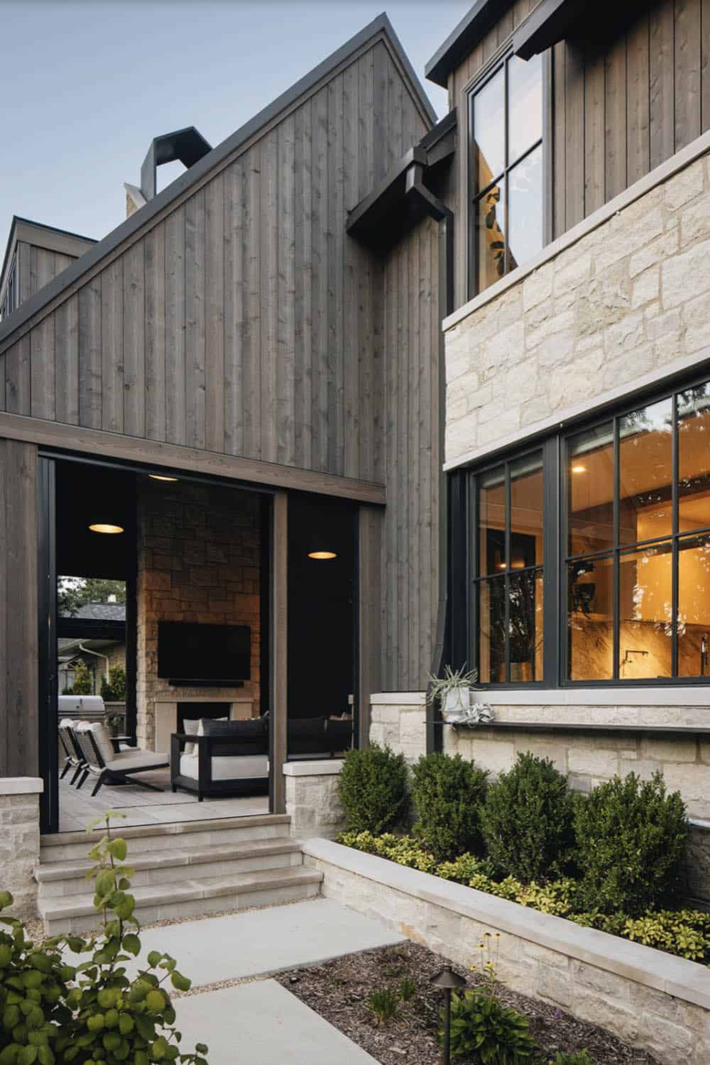 Transitional Style Home Porch