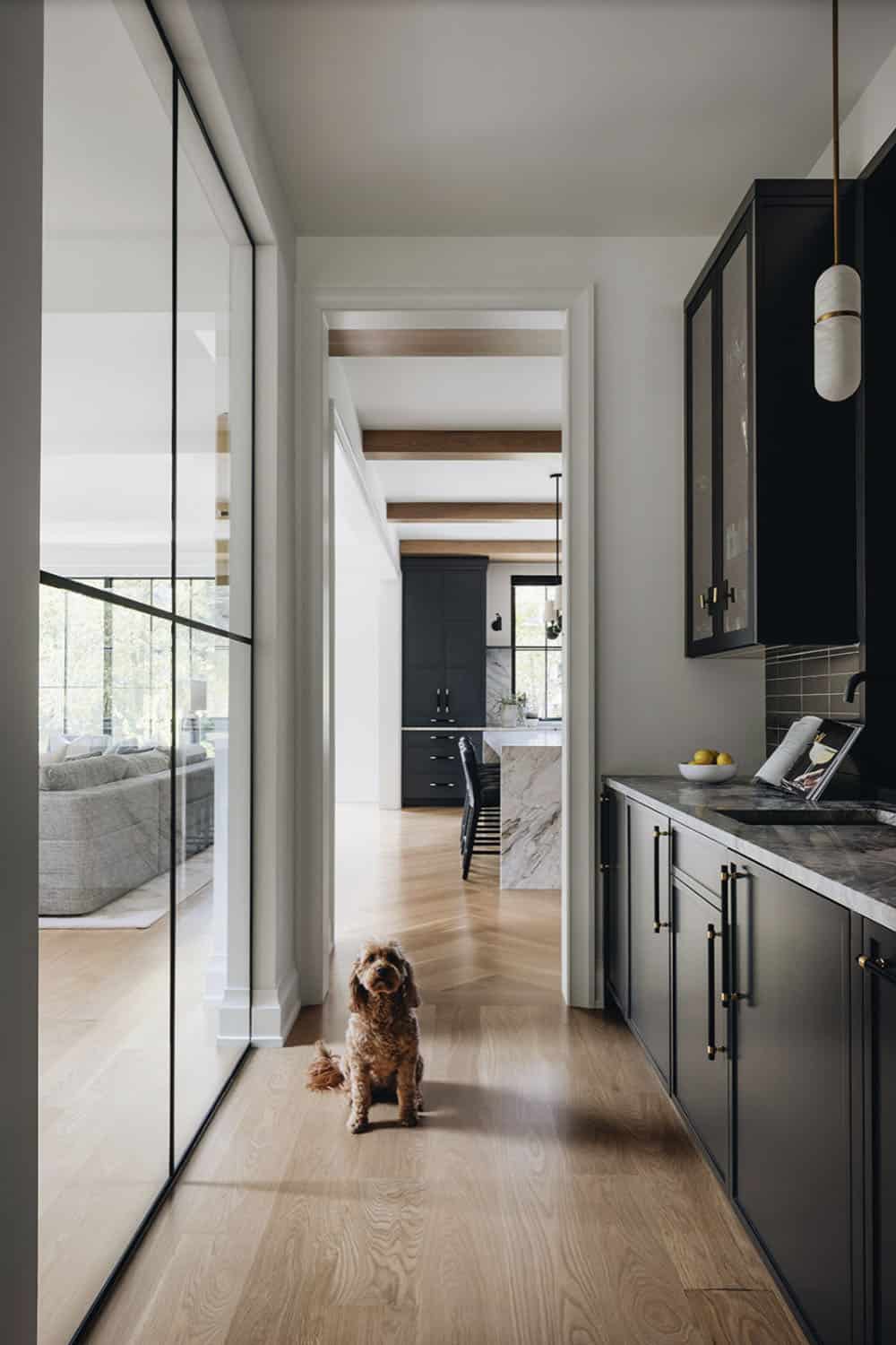 Transitional Style Home Bar