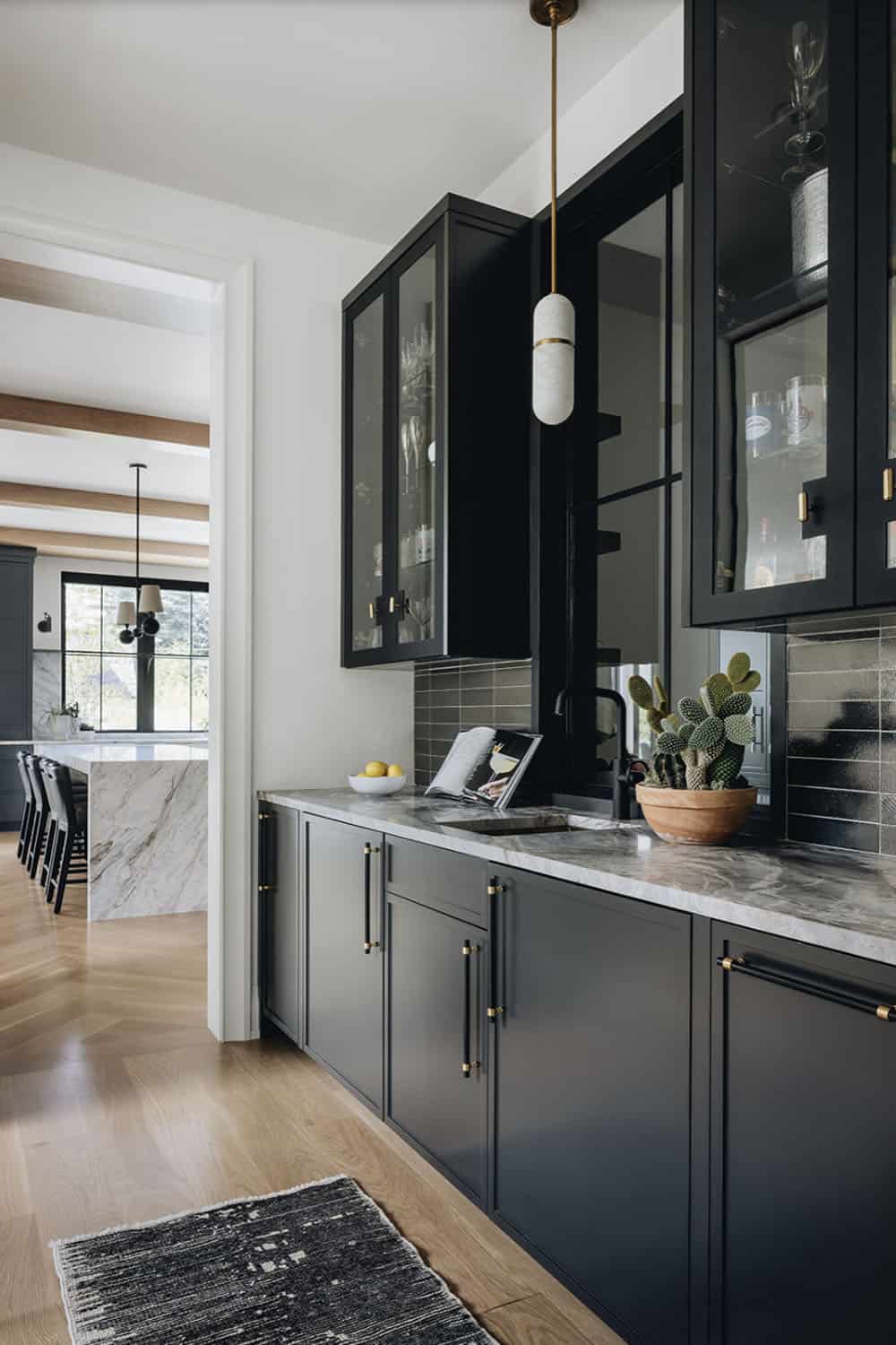 Transitional Style Home Bar