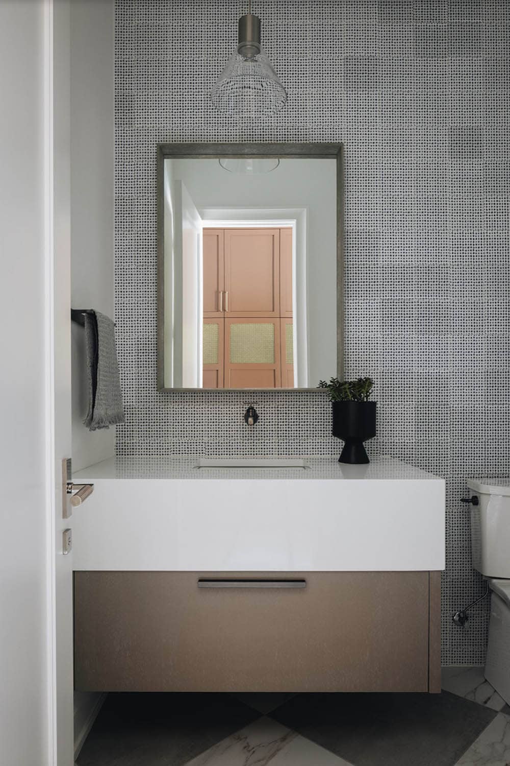 Transitional Style Powder Room