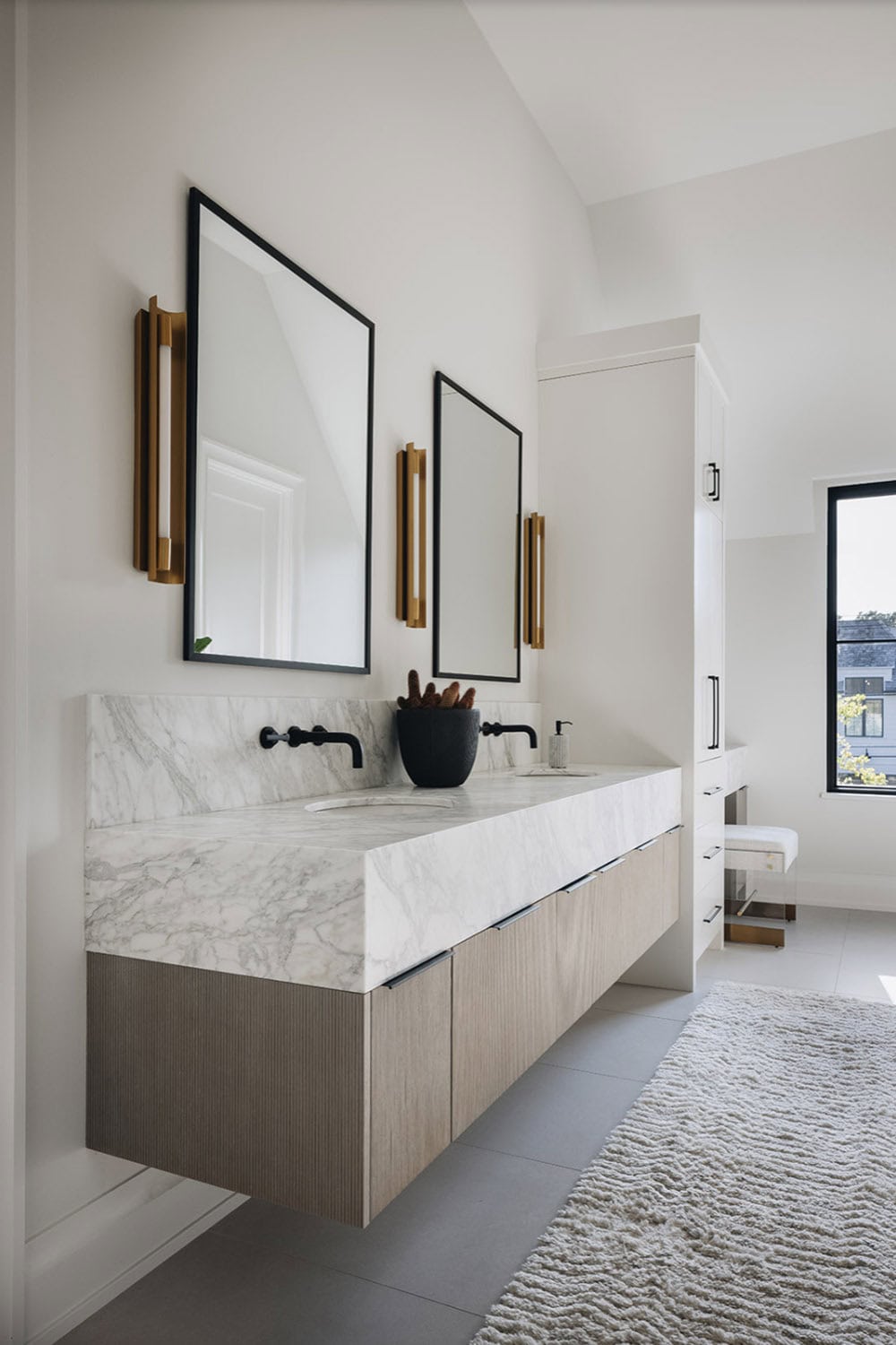 Transitional Style Bathroom vanity