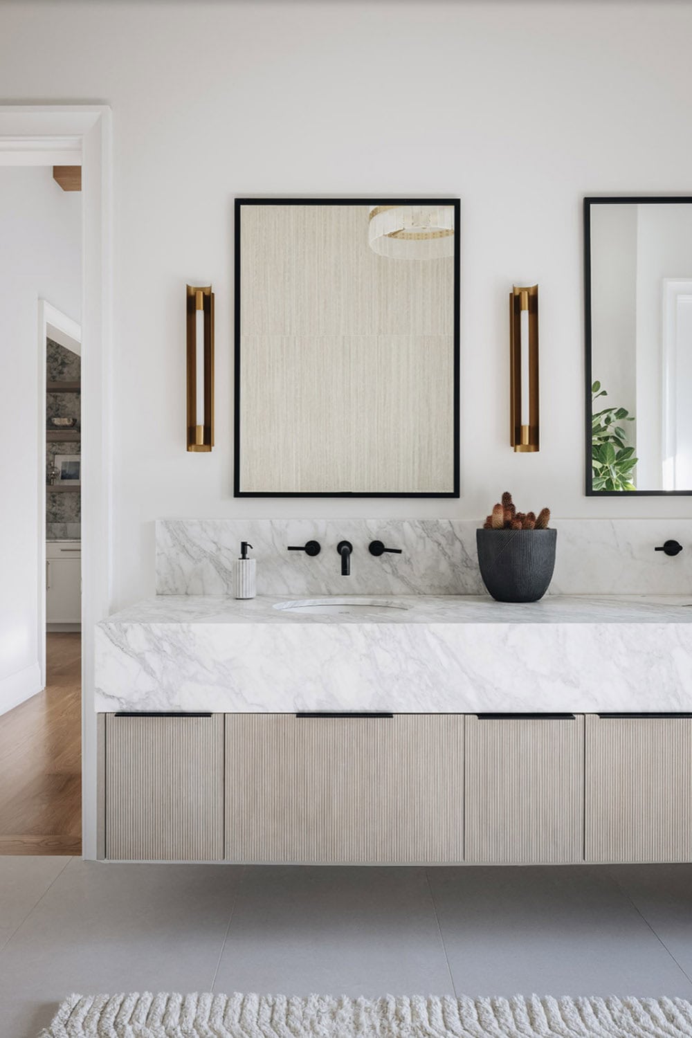 Transitional Style Bathroom vanity
