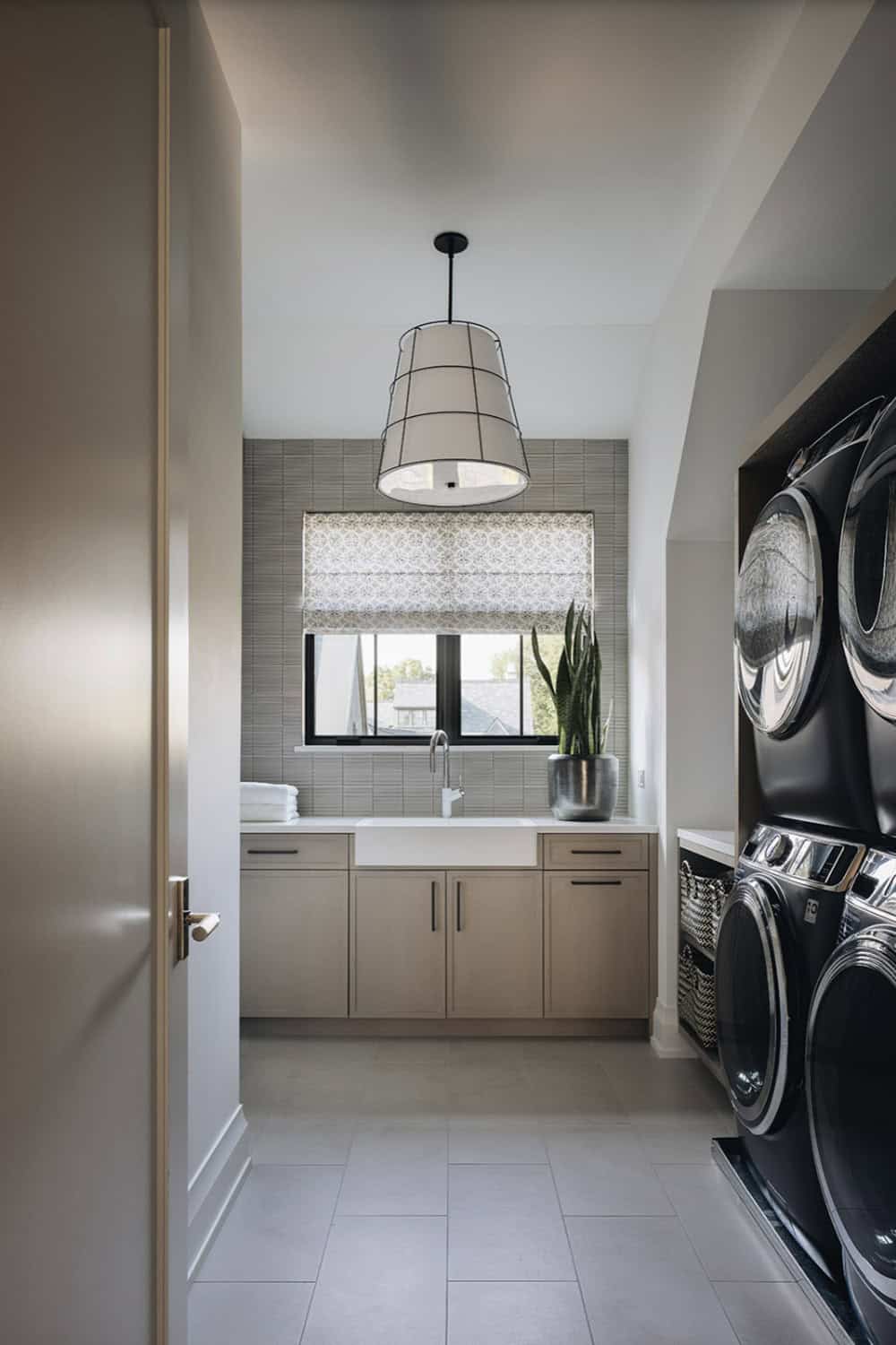 Transitional Style Laundry Room