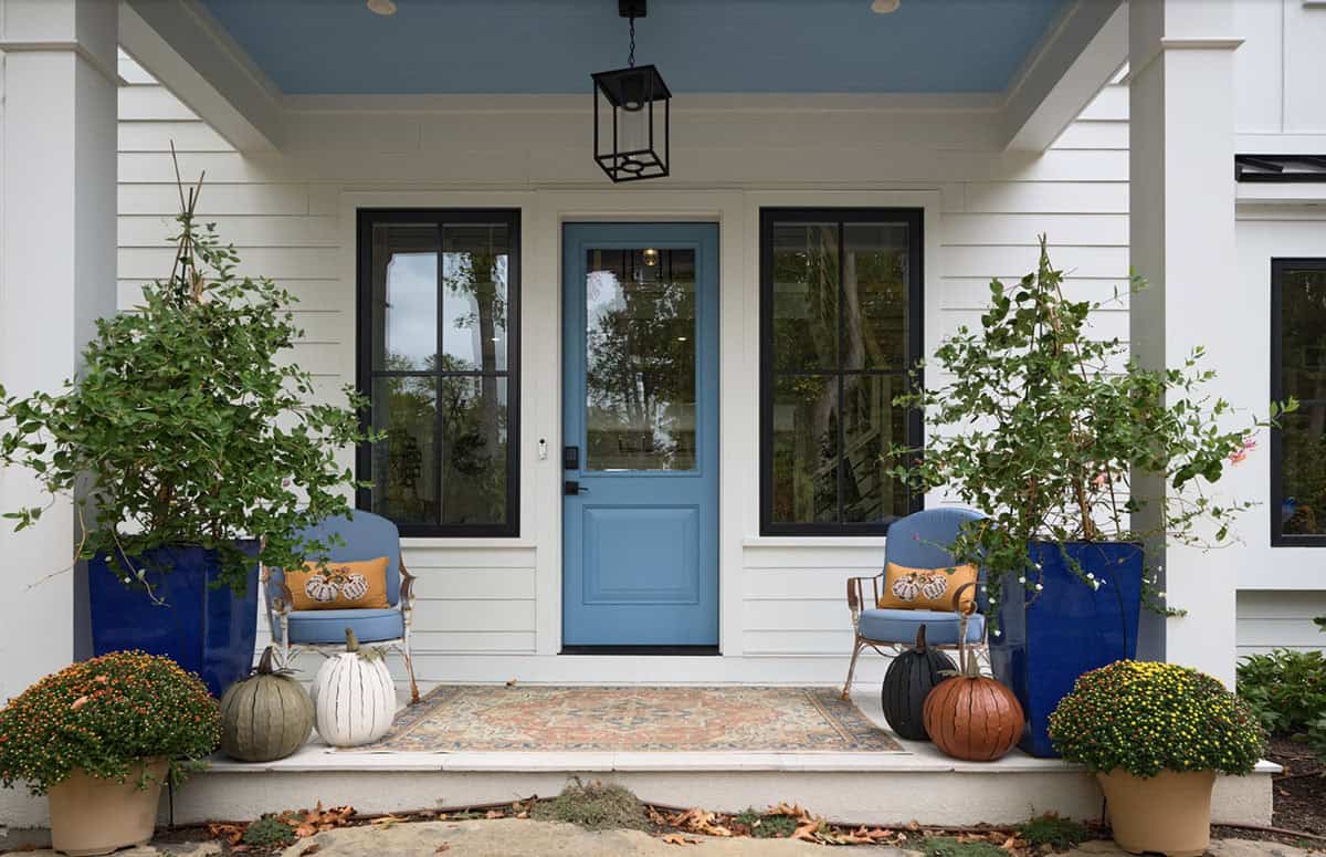 farmhouse style home exterior front porch