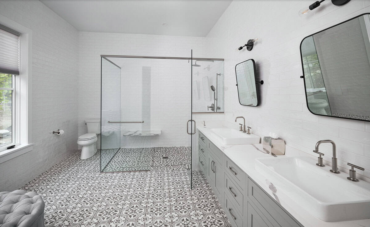 farmhouse style bathroom