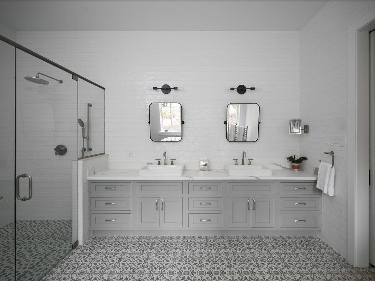 farmhouse style bathroom vanity