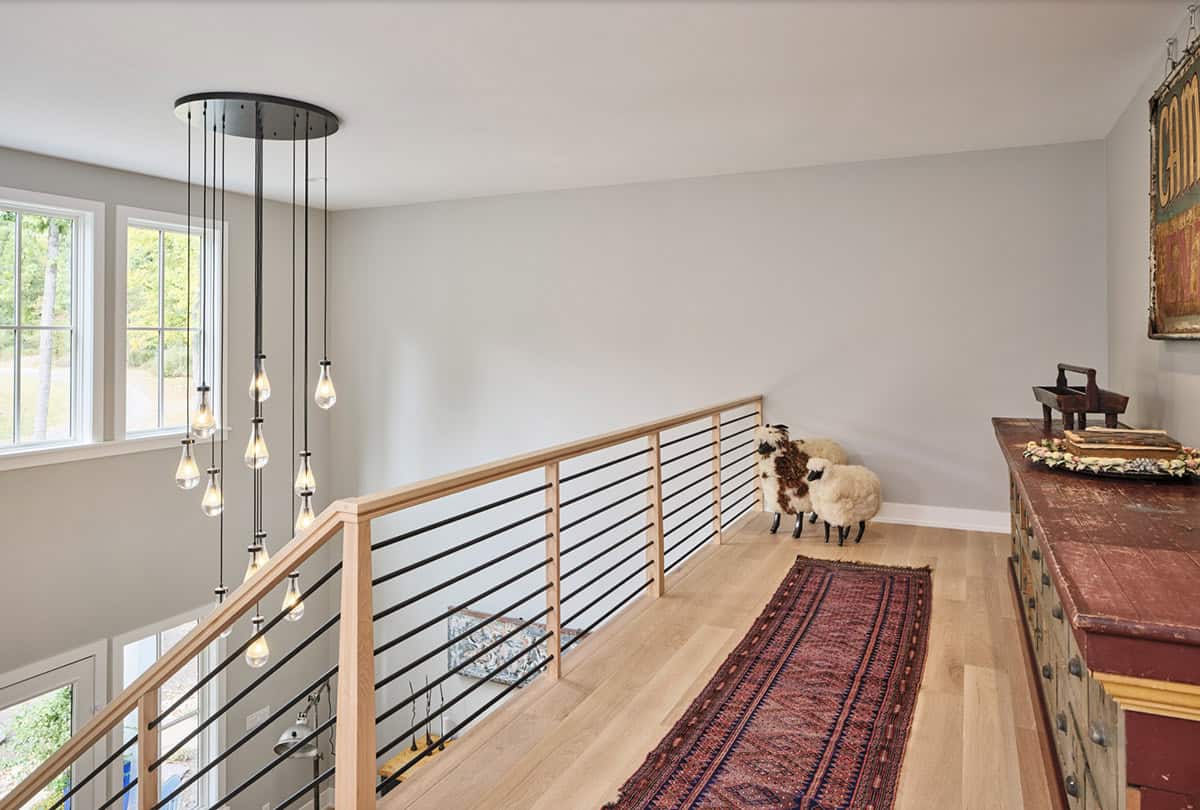 farmhouse style upstairs hallway