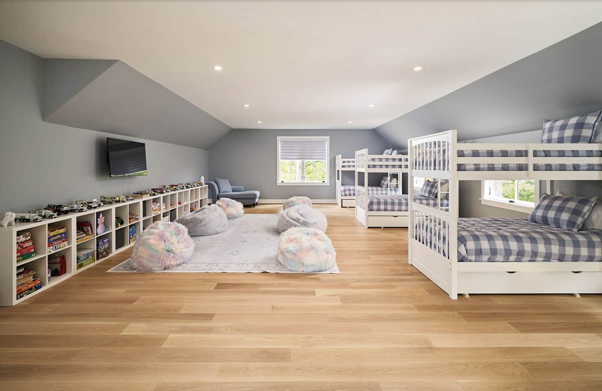 farmhouse kids bunk bedroom