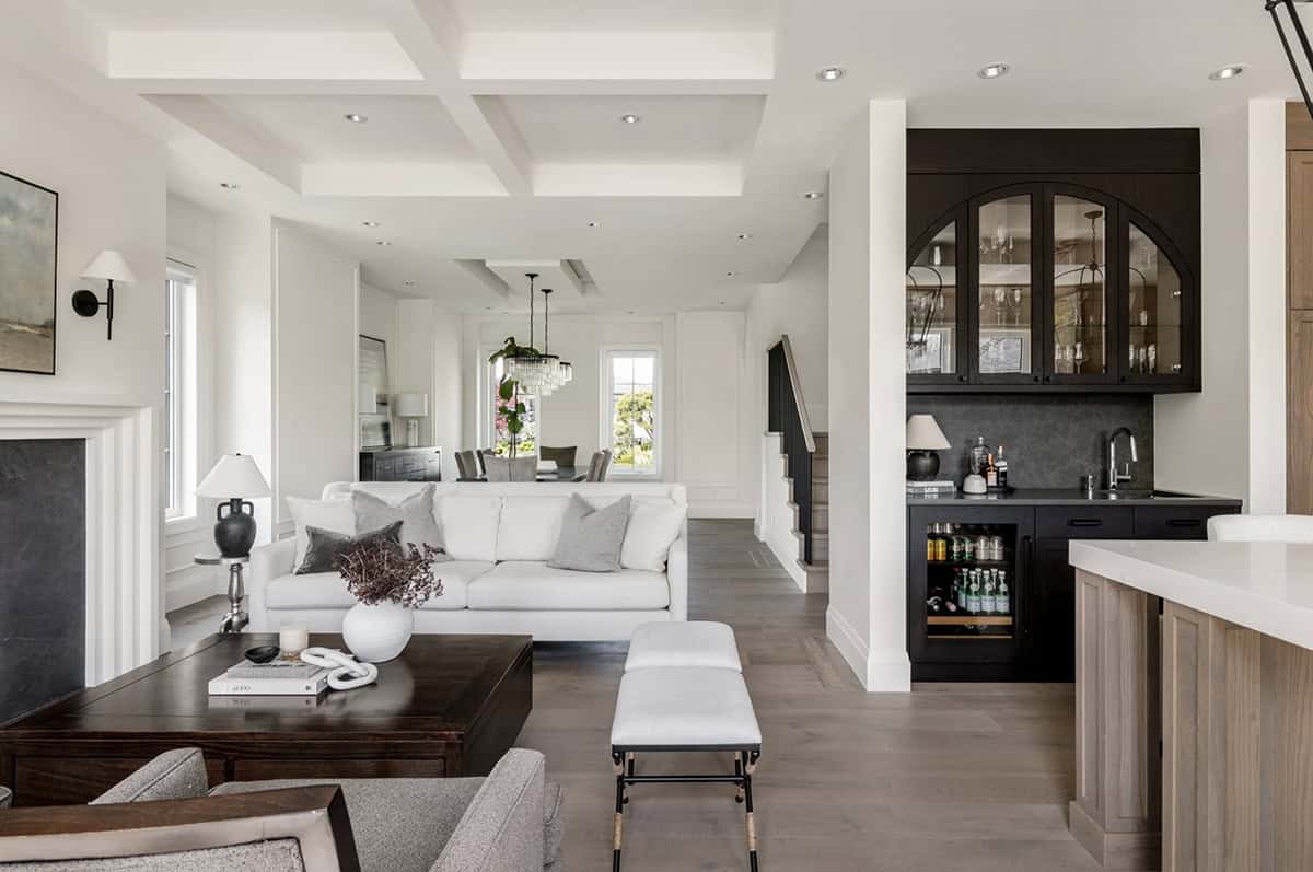 transitional style living room