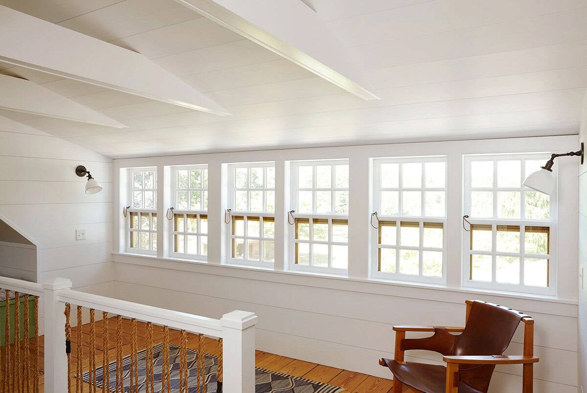 farmhouse style upstairs hallway