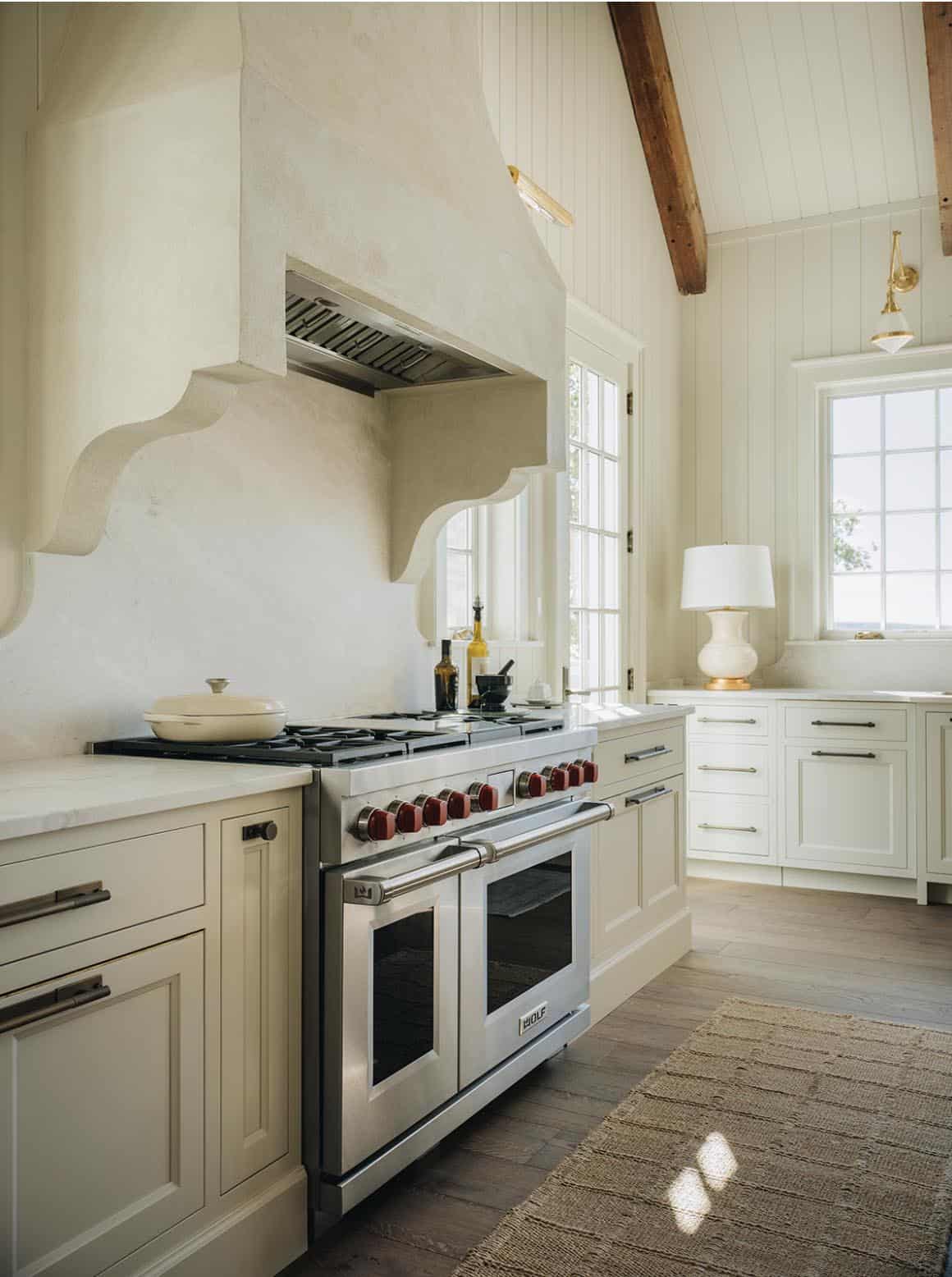 contemporary kitchen range wall