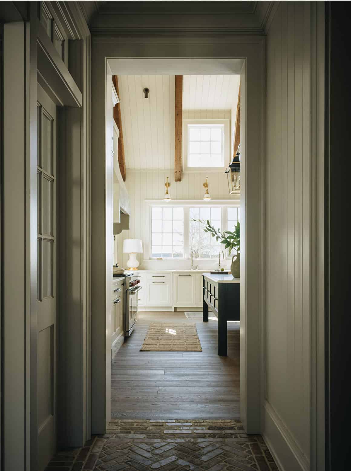 contemporary walk-in pantry