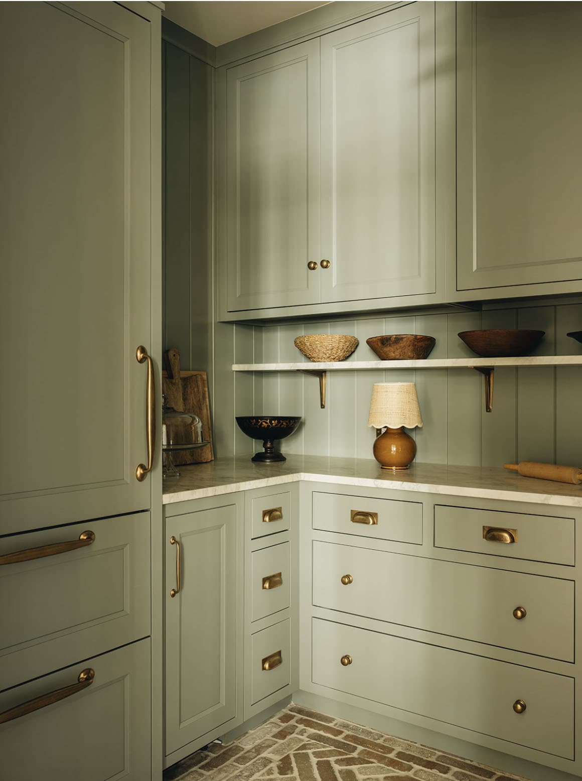 contemporary walk-in pantry