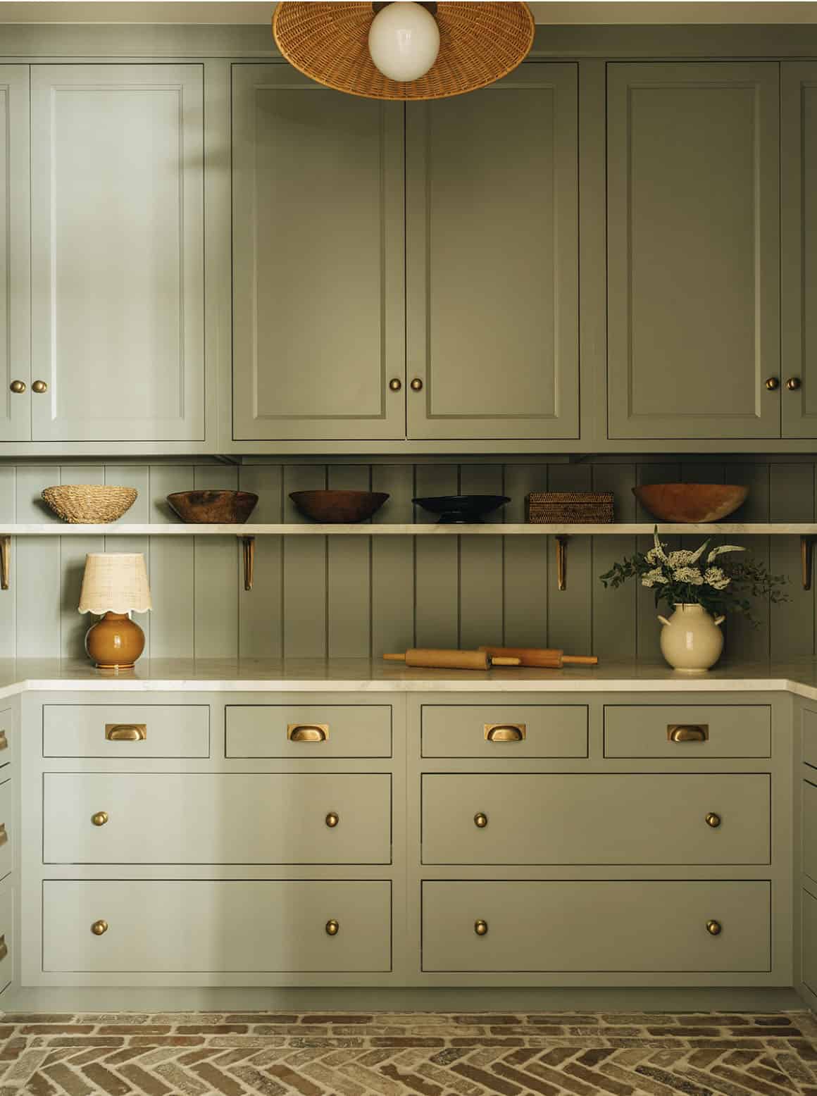 contemporary walk-in pantry