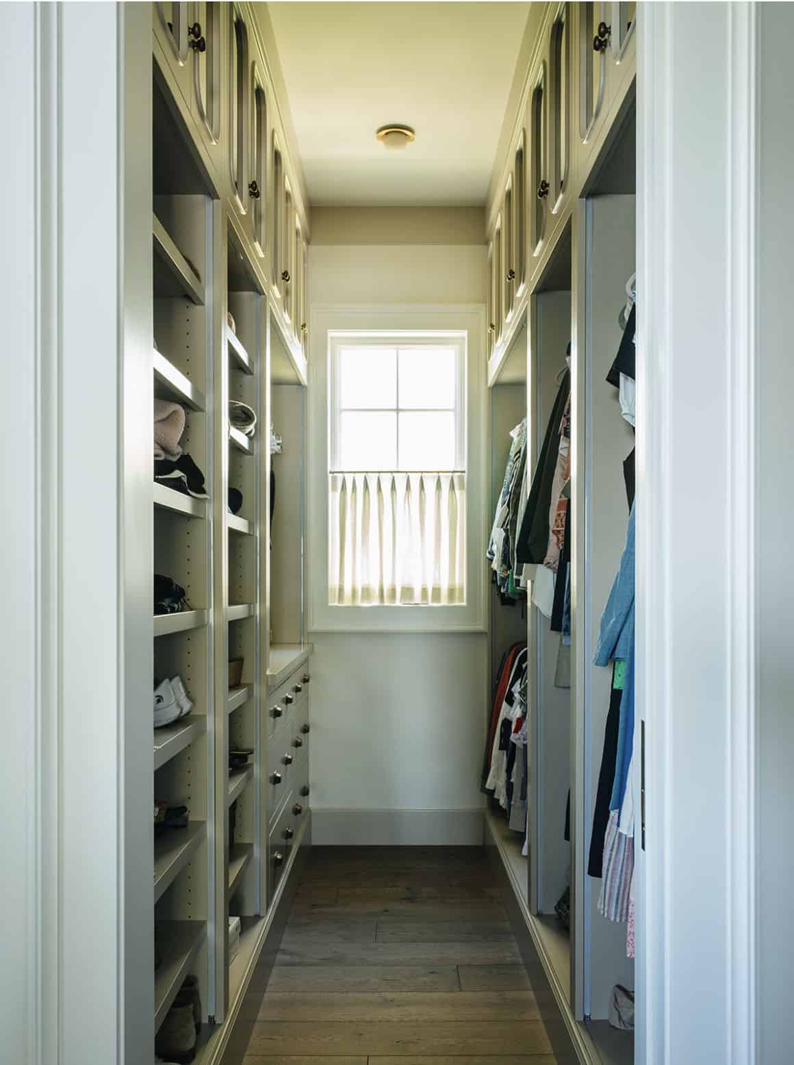 contemporary walk-in closet