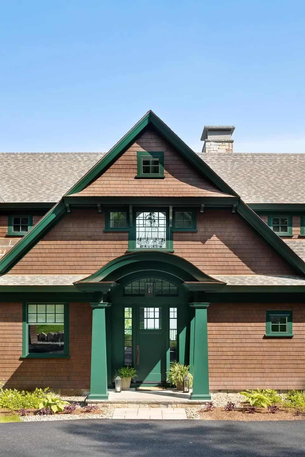 contemporary lake house exterior