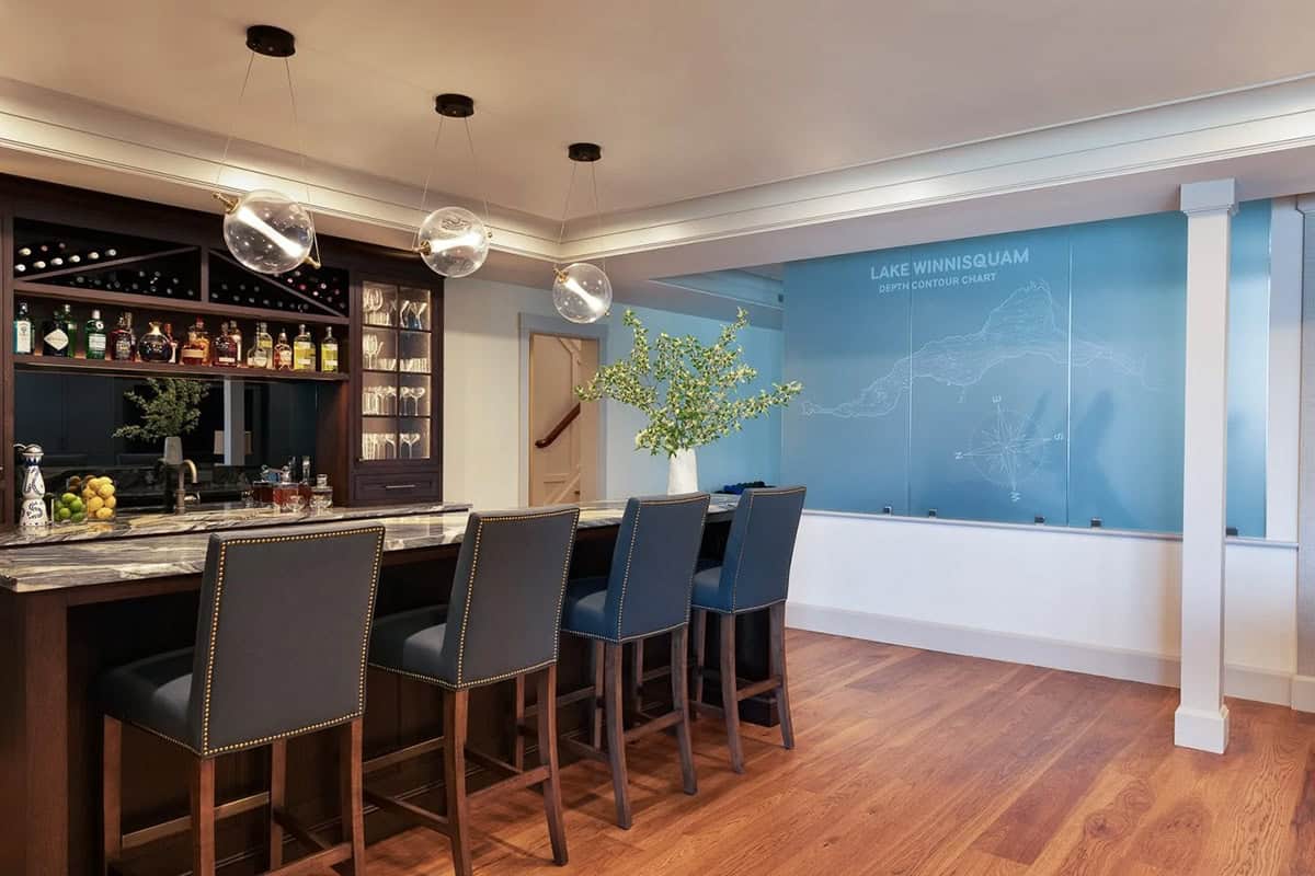 contemporary home bar