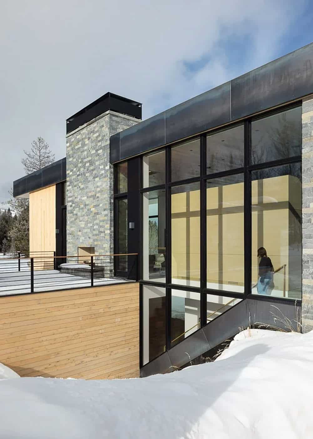 contemporary mountain home