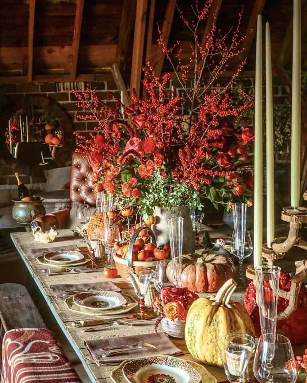 Nature-Inspired tablescape for thanksgiving