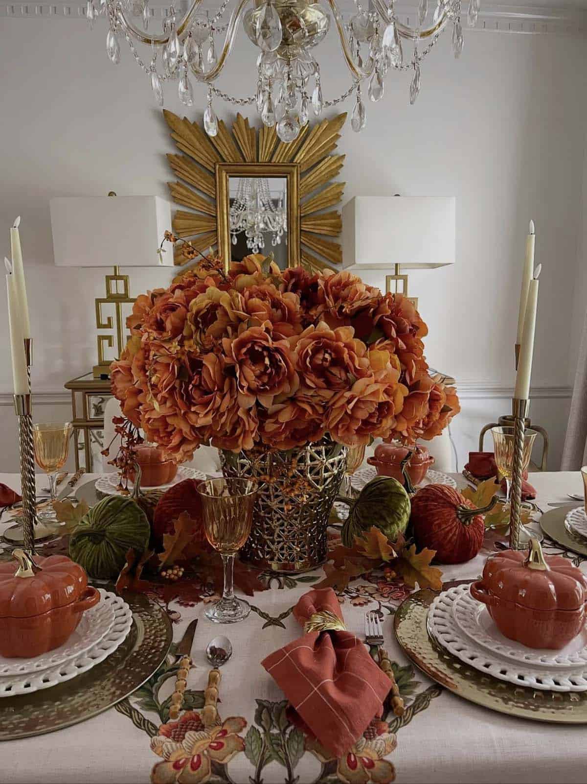 elegant thanksgiving table decor