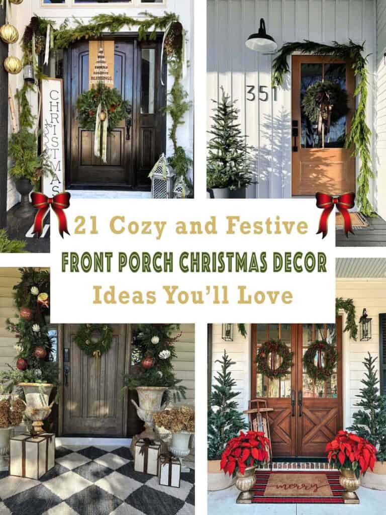 21 Christmas Front Porch Decorating Ideas For A Festive Welcome